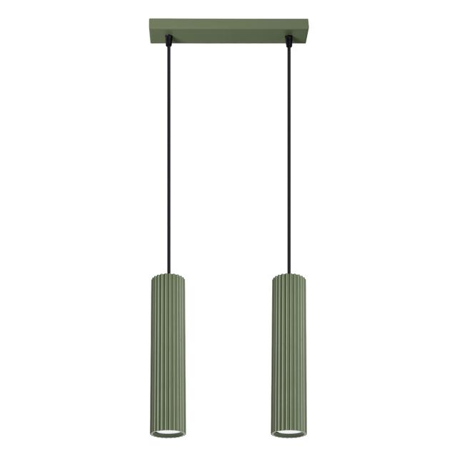 Sollux Lampa wisząca KARBON 2 zielona oliwka SL.1612
