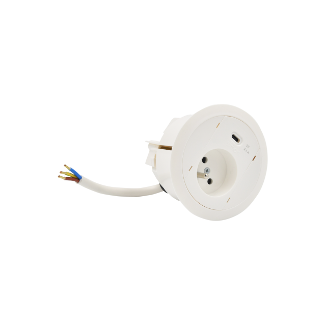 "Simon 480 TS48-330E10E00-33 Gniazdo meblowe 1 gn. typ E + ładowarka USB type C