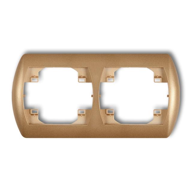 TREND Ramka pozioma podwójna złoty metalik