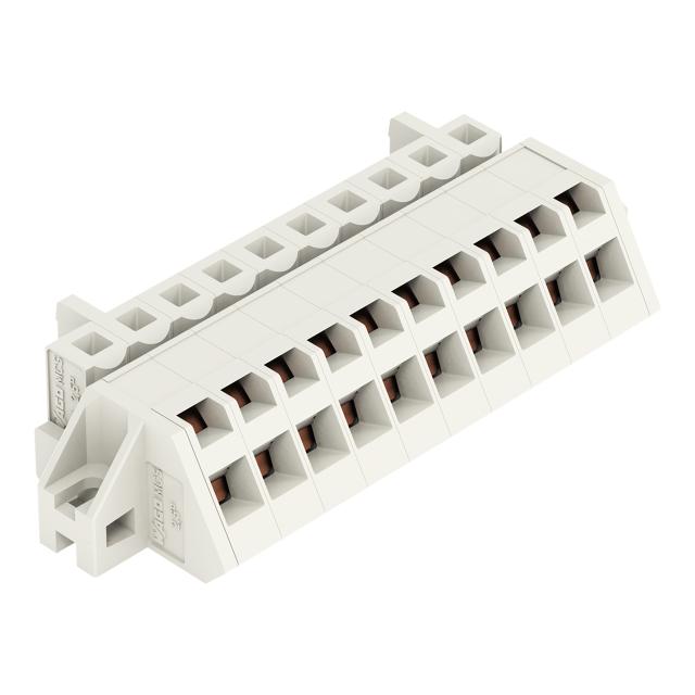 Gniazdo MCS‑MIDI Classic kątowe 10‑biegunowe jasnoszare raster 5mm 721‑310/031‑000 /25szt./ WAGO