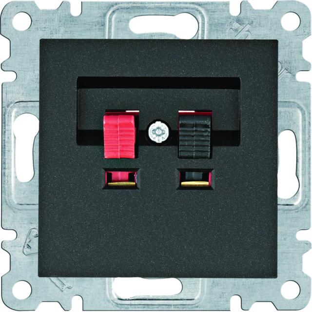 lumina Gniazdo głośnikowe czarny WL3313 HAGER