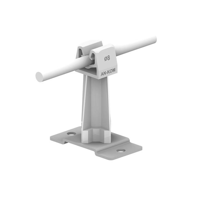 Uchwyt na płytce stal.Z-zatrzask H=7cm/OG/ słupek szary