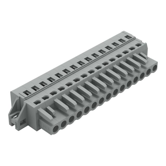 Gniazdo MCS‑MIDI Classic 15‑biegunowe szare raster 5mm 231‑115/031‑000 /25szt./ WAGO