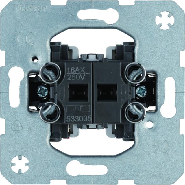 BERKER one.platform Łącznik 2-klawiszowy seryjny (świecznikowy) mechanizm samozaciski 533035 HAGER