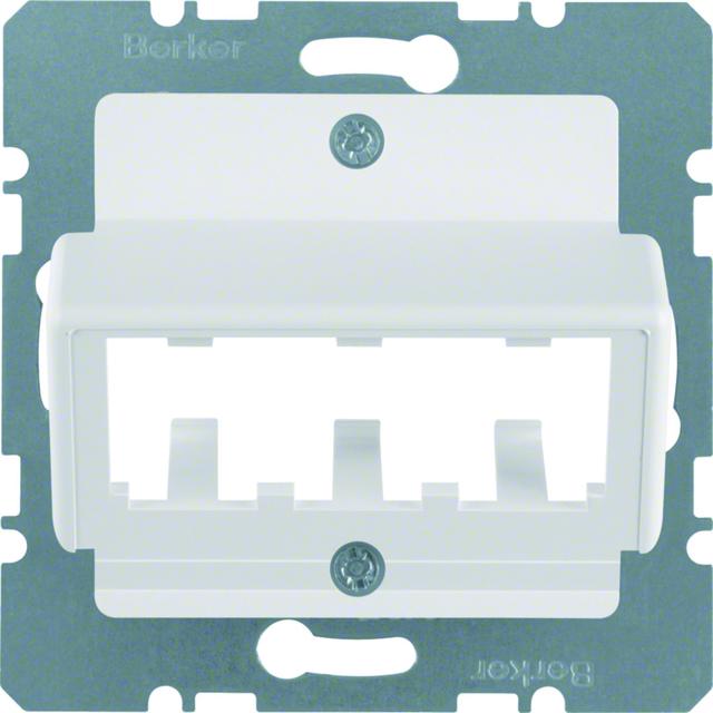 BERKER S.1/B.3/B.7 Płytka centralna do 3 MINI-COM Module biały 14271909 HAGER