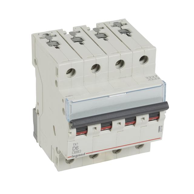 Wyłącznik Nadprądowy S 304 4P D6A 6kA TX3 403768 LEGRAND