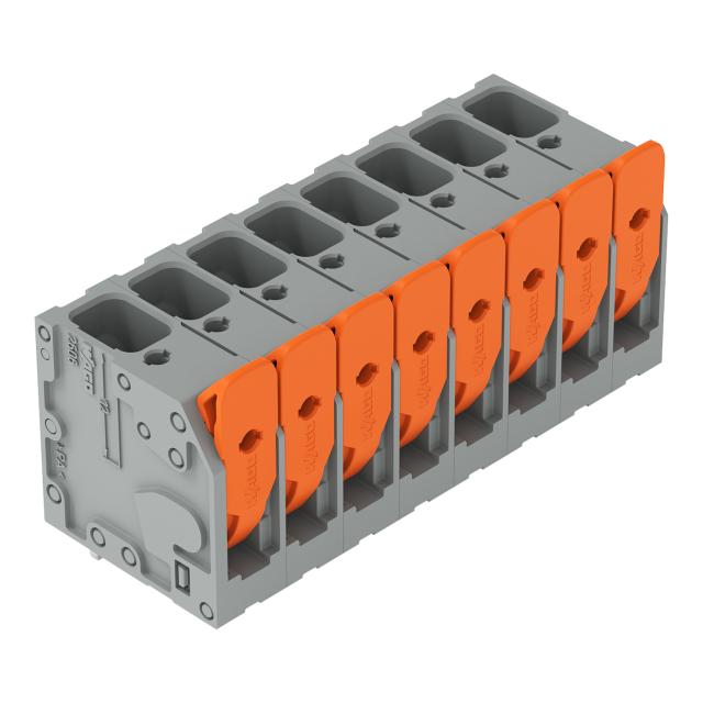 Złączka do płytek drukowanych dźwignia 6mm2 RM 7,5mm 8-bieg szara /30szt./ 2606-3108/020-000 WAGO