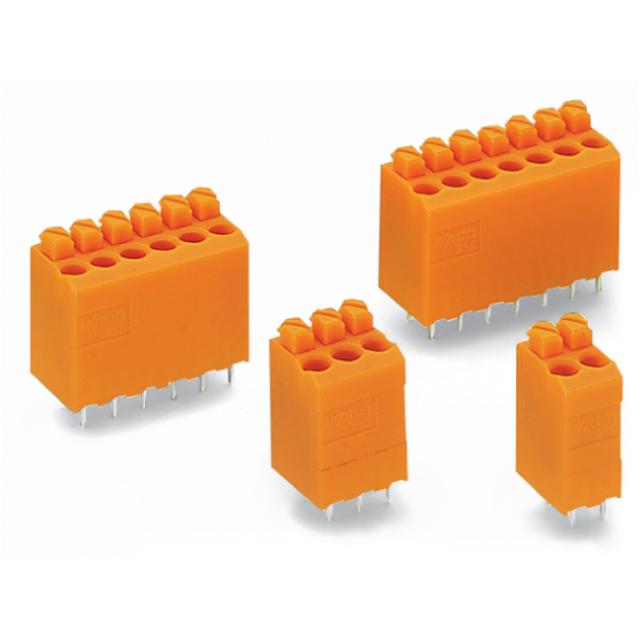 blok zaciskowy do płytek drukowanych 2-bieg. pomarańczowy raster 3,81 mm /165szt./ WAGO