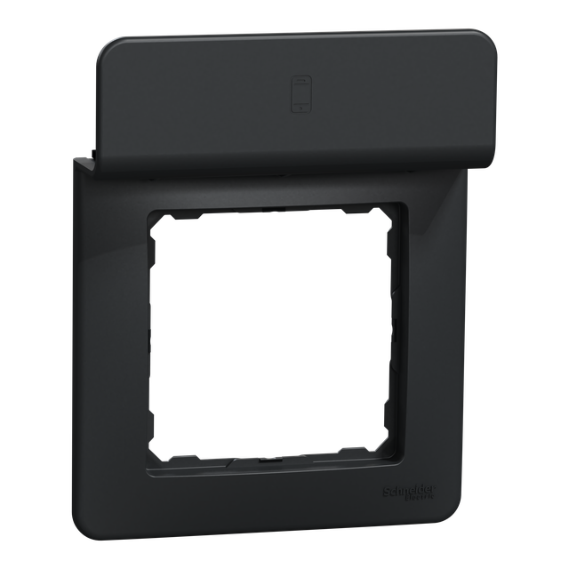 Sedna Design, Ramka 1-krotna z półką na telefon, czarny antracyt