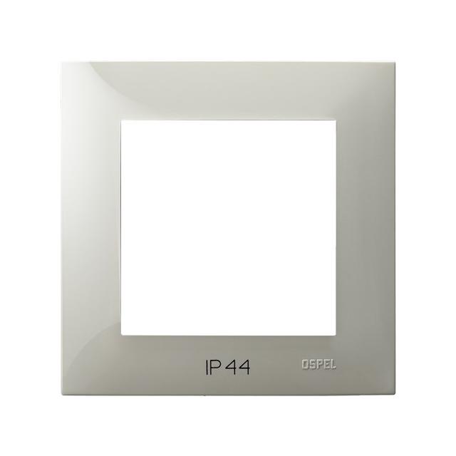 SZAFIR Ramka pojedyncza do łączników IP-44 - kolor kaszmirowy beż