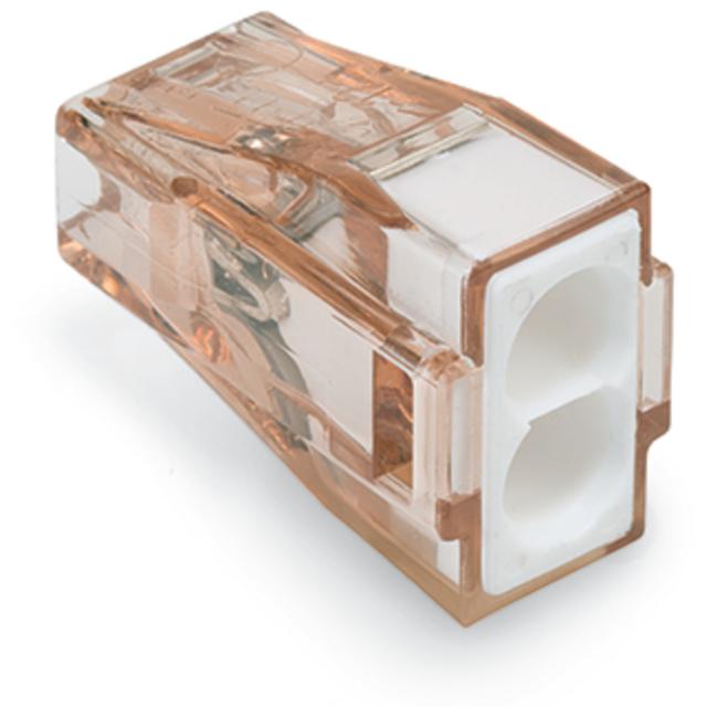 złączka do puszek instalacyjnych 2 x 4 mm2 brązowo-przer./biała