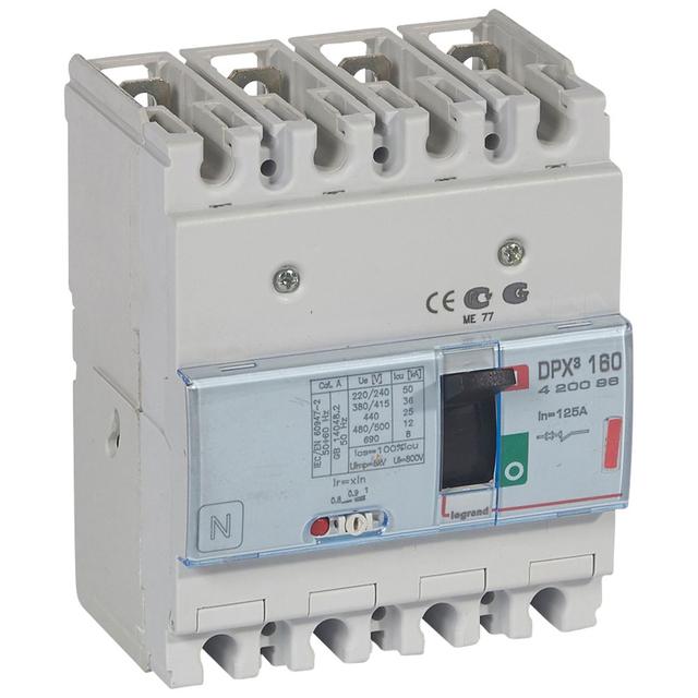 Wyłącznik DPX3 160 4P 125A 36kA 420096 LEGRAND