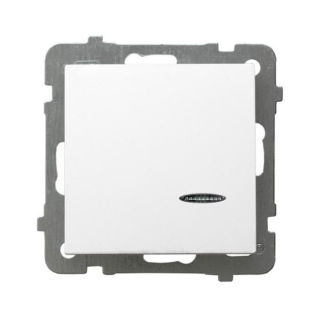 AS ANTYBAKTERYJNY Łącznik jednobiegunowy z podświetleniem niebieskim, produkt zawiera szkło fosforan