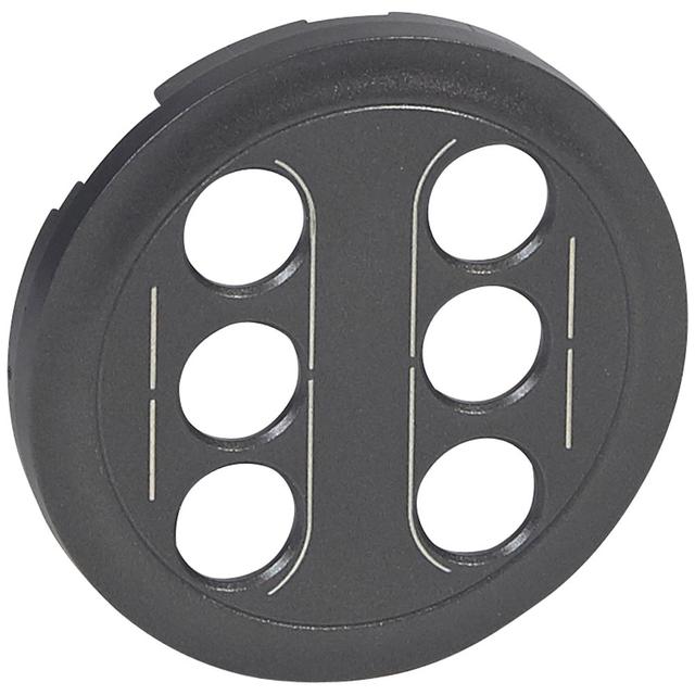 CELIANE - Plakietka do gniazd podwójnych 3xRCA  żeńskich  grafitowa, Legrand