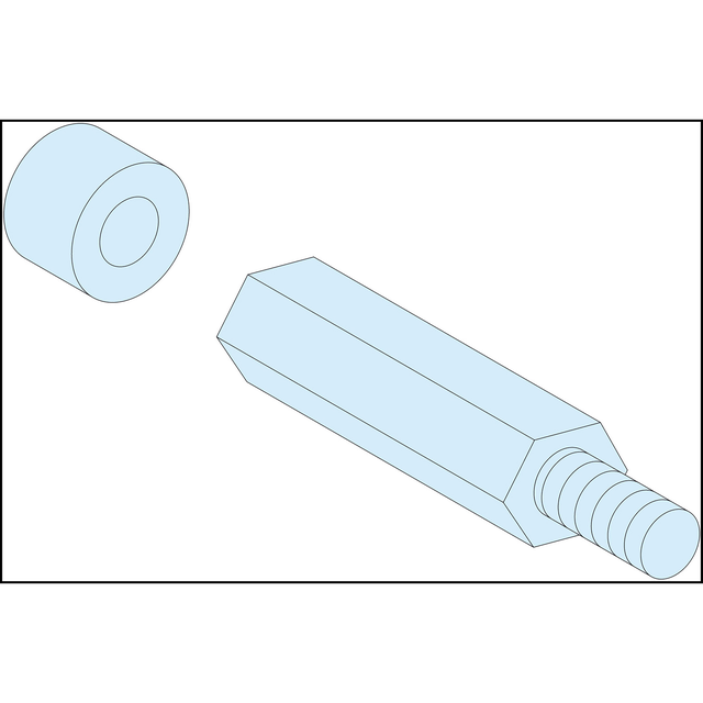 Rozdzielnice PrismaSet, przekładki sześciokątne M8 4 sztuk 40+10mm