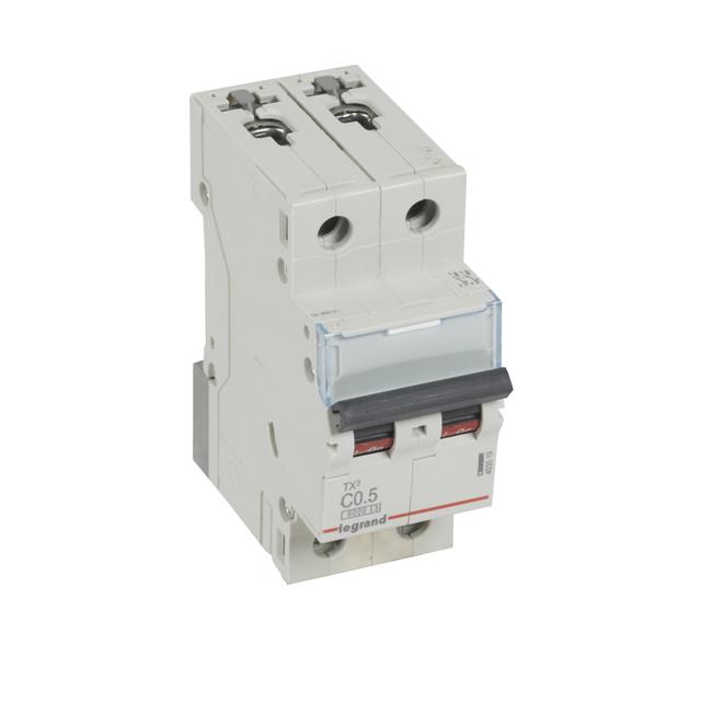 WYŁĄCZNIK NADPRĄDOWY S 302 2P C 0,5A 6000A SERII TX3, Legrand