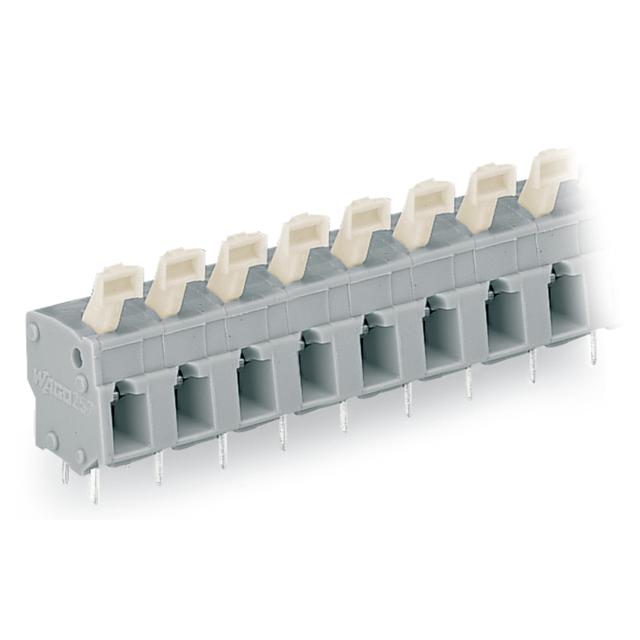 Listwa zaciskowa do płytek drukowanych 6-biegunowa szara raster 7,5/7,62mm /25szt./ 257-506 WAGO