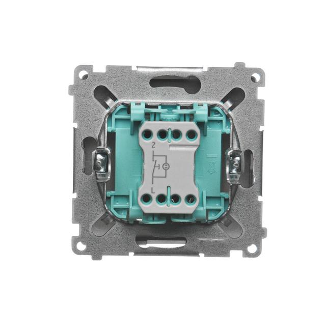 Simon Basic Przycisk światło z podświetleniem LED 10A szybkozłączka satynowy