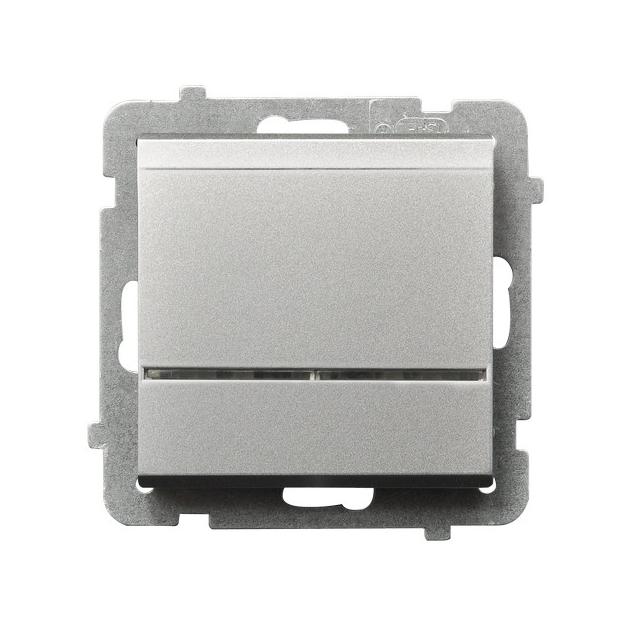 SONATA Łącznik hotelowy z podświetleniem pomarańczowym - kolor srebro mat