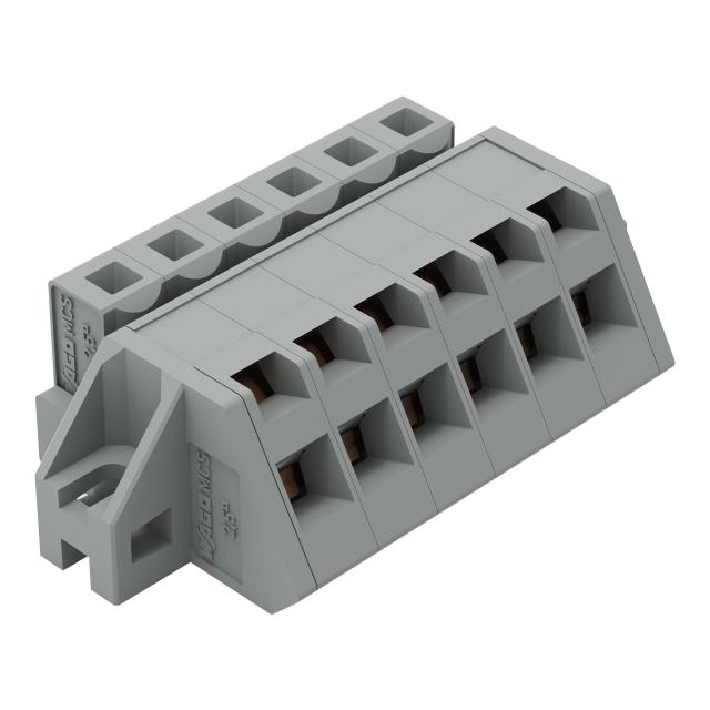 MCS-MIDI Classic gniazdo kątowe 6-bieg. szare rster 5 mm /50szt./ WAGO