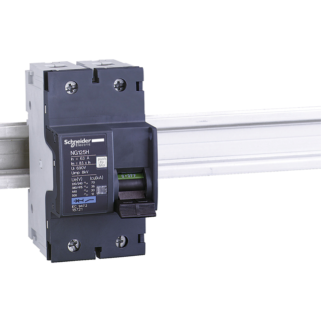 Wyłącznik nadprądowy Acti9 NG125H 2P C63A 18721 SCHNEIDER
