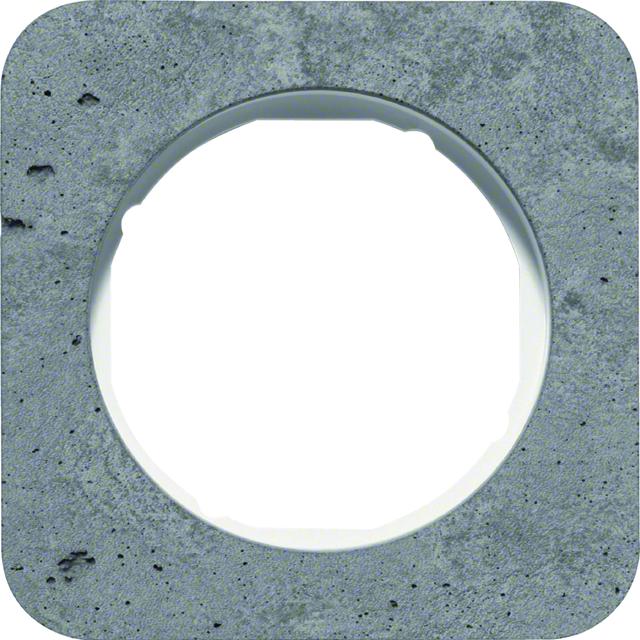 BERKER R.1 Ramka pojedyncza beton/biała 10112379 HAGER