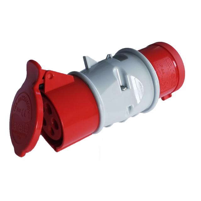 Adapter siłowy wtyczka 32A 5P / gniazdo 16A 5P Polam Nakło