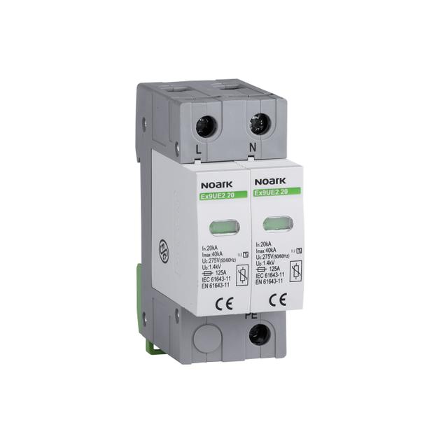 Ex9UE2 20R 2P 385 Ogranicznik przepięć typ T2 385V AC 20kA wymienna wkładka 2P styk pomocniczy