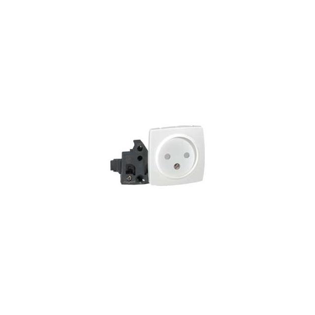 Oteo Gniazdo Pojedyncze 2P Z Przesłoną Styków Białe Komplet 16A-250V 086122 LEGRAND