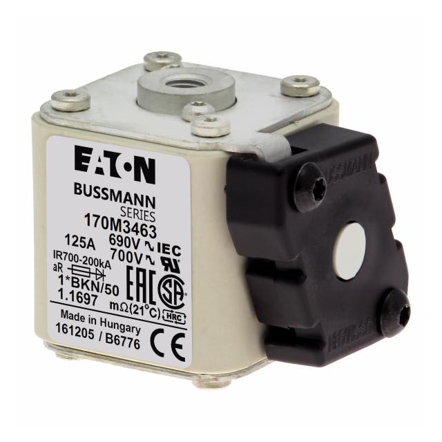 FUSE 125A 690V 1*BKN/50 AR UC Wkładka szybka 125A AC 690V rozmiar 1 45x59x51 mm aR, 170M3463 EATON