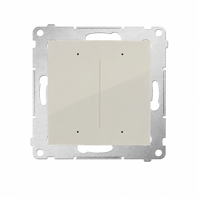 Simon 54 GO Sterownik przyciskowy podwójny sterowany smartfonem kaszmir mat DEW2W.01/42