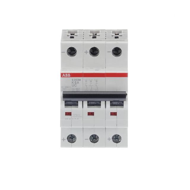 S203M-K6UC Wyłącznik nadprądowy AC/DC 10kA 3P K6A 2CDS273061R0377 ABB
