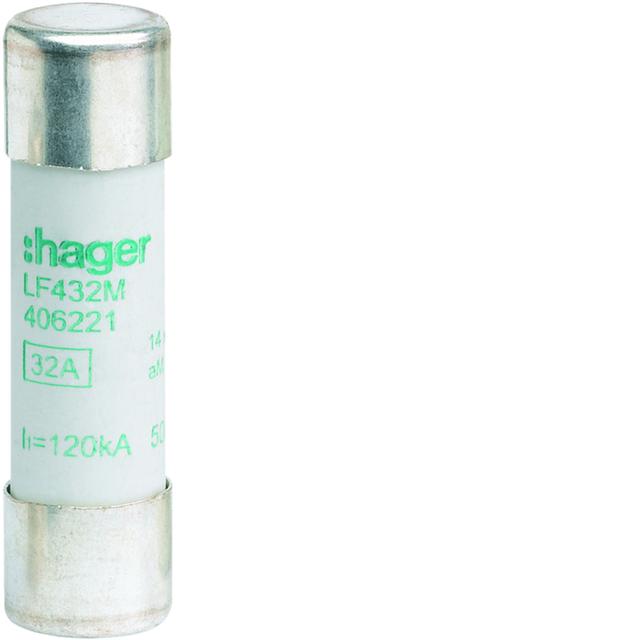 Wkładka bezpiecznikowa cylindryczna CH-14 14x51mm aM 32A 500VAC LF432M HAGER
