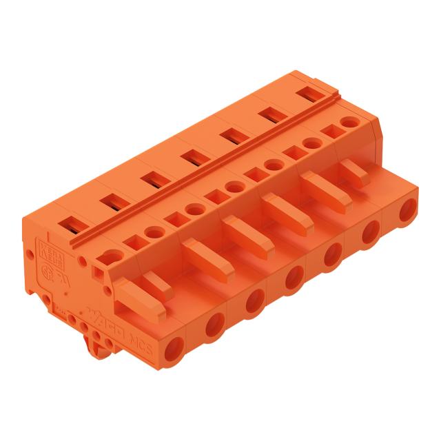 MCS-MIDI Classic gniazdo 7-bieg. pomarańczowy raster 7,62 mm /50szt./ WAGO