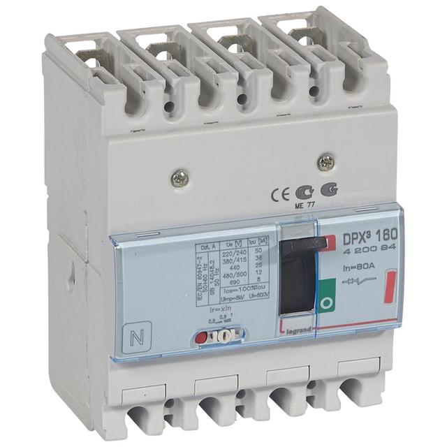Wyłącznik DPX3160 4P 80A 36kA 420094 LEGRAND
