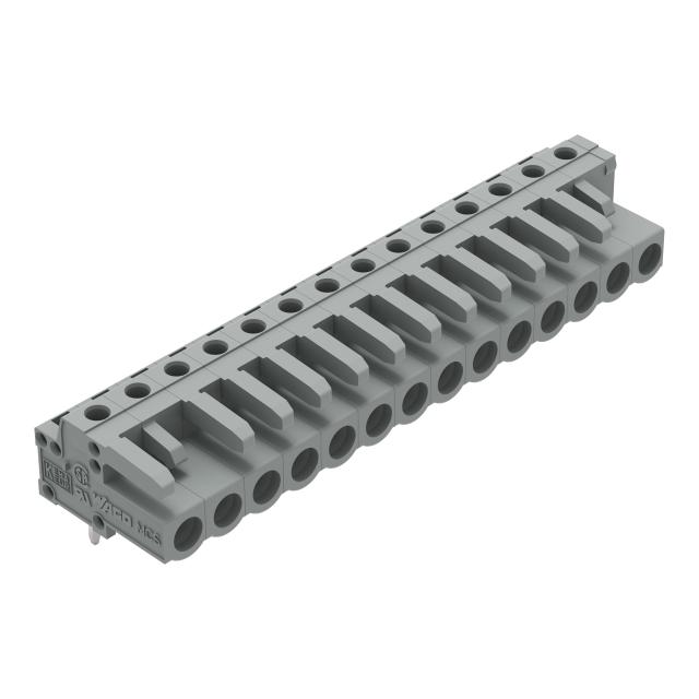 MCS-MIDI Classic gniazdo kątowe 14-bieg. szare raster 5 mm /25szt./ WAGO