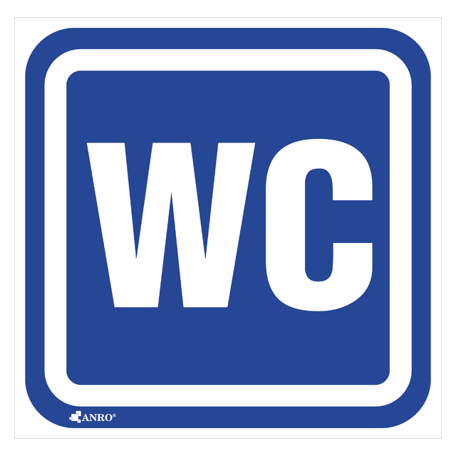 OZNACZENIE WC   100X100  FOLIA SAMOPRZYLEPNA