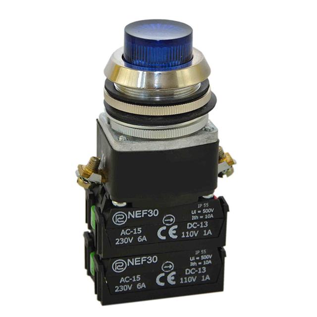 Przycisk NEF30-WL2X2Y/24V/W3 niebieski