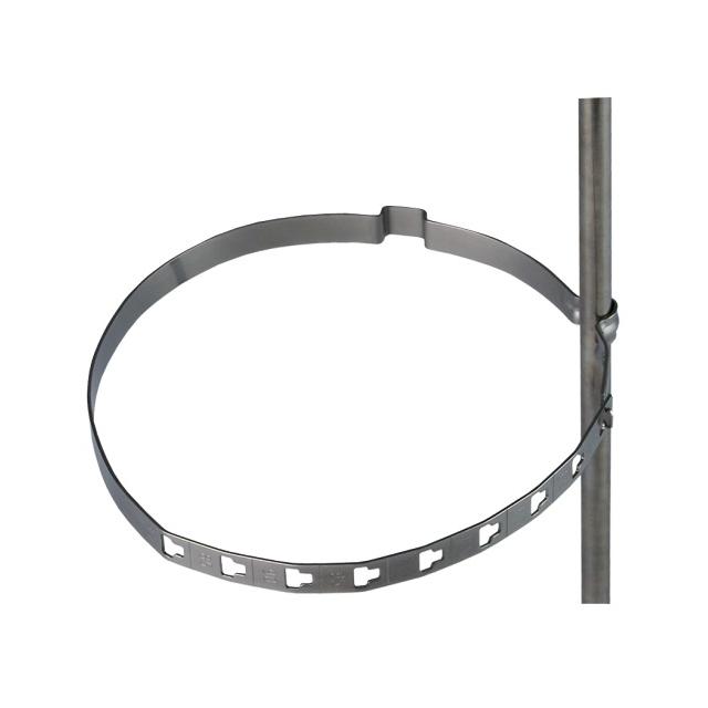 Wspornik do drutu 8 mm z obejmą PS do rury spustowej, stal nierdzewna NIRO
