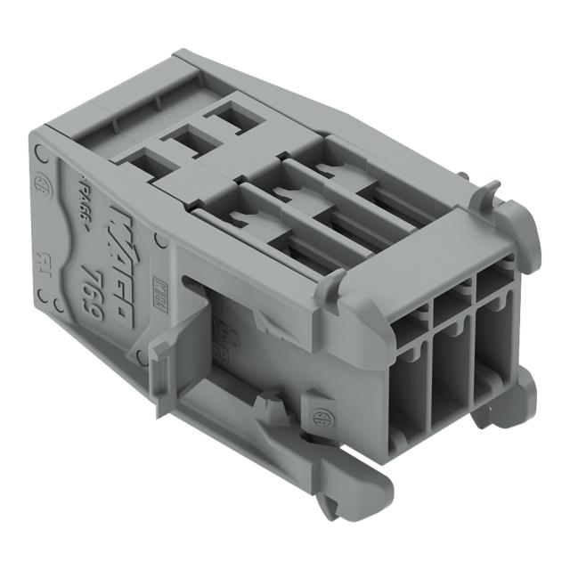 X-COM wtyk 3-biegunowy szary raster 5 mm /25szt./ WAGO