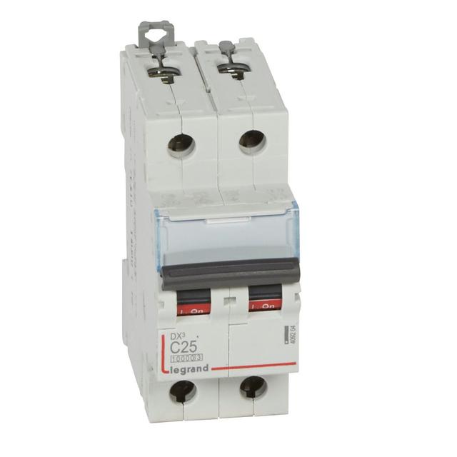 WYŁĄCZNIK NADPRĄDOWY S 312 2P C 25A 10000A SERII DX3, Legrand