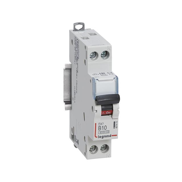 Wyłącznik Nadprądowy S 301N 1P+N B 10 6kA DX3 407473 LEGRAND