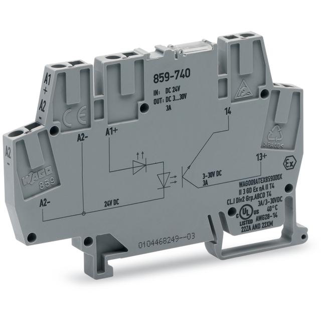Złączka z optoseparatorem 24V DC / 3-30V DC / 3A /10szt./ 859-740 WAGO