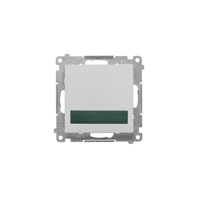 Simon 55 Sygnalizator świetlny LED – światło zielone 230V Aluminium mat