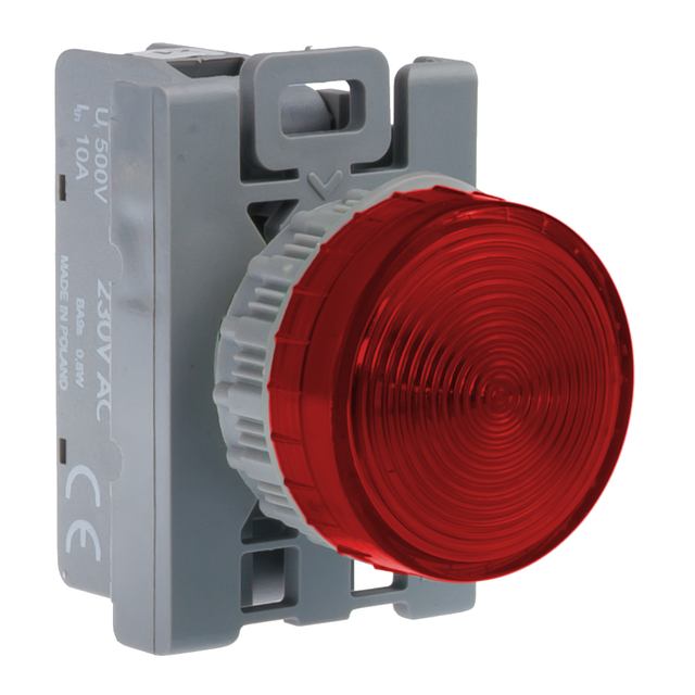 LAMPKA SYGN. CZERWONA 230V ŻARÓWKA STANDARD