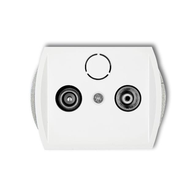 TREND Mechanizm gniazda abonenckiego RTV końcowego w szeregu gniazd przelotowych 6dB biały