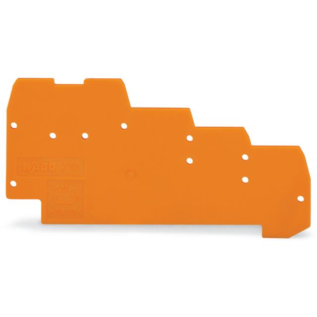 Ścianka końcowa/wewnętrzna gr. 1mm do złączek czteropiętrowych szara /25szt./ 270-320 WAGO