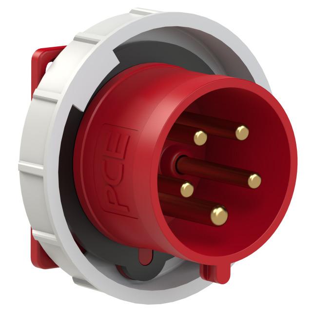 WTYCZKA TABLICOWA PROSTA 32A 3P+Z+N 400V 50/60Hz 6h IP67 ( KOŁNIERZ: 75X75, ROZSTAW ŚRUB: 60X60)