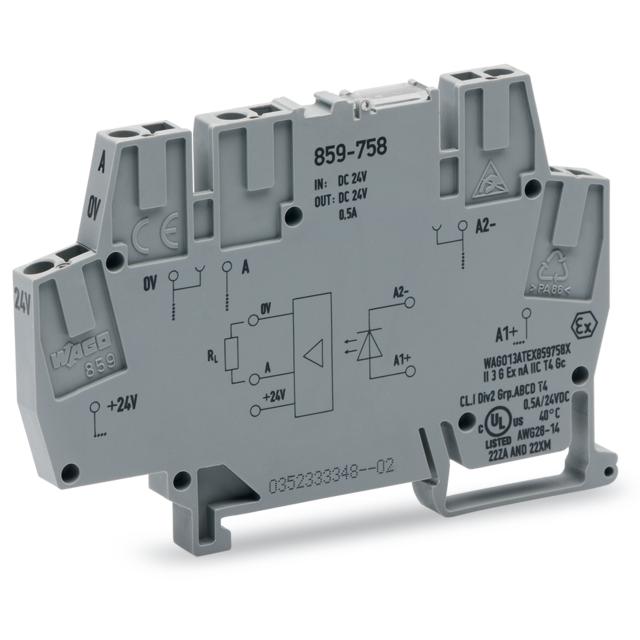 złączka z optoseparatorem 24VDC/24VDC/0,5A/10kHz