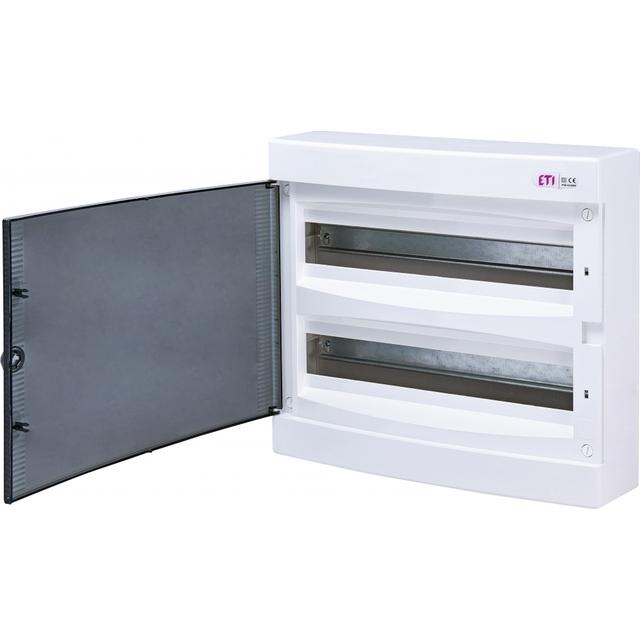 Rozdzielnica natynkowa 2x18 drzwi transparentne ECT 2x18PT-s 001101085 ETI